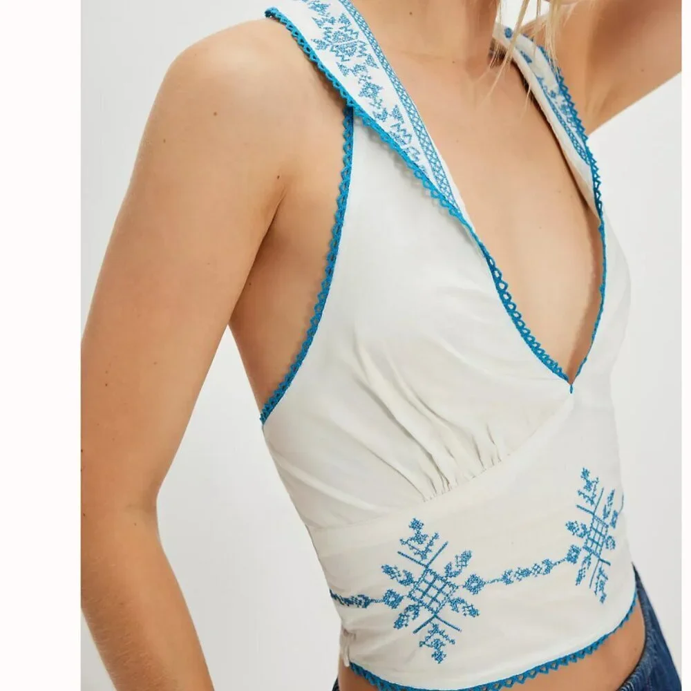 NWT Free People Hello Lover Top in Ivory As Sample